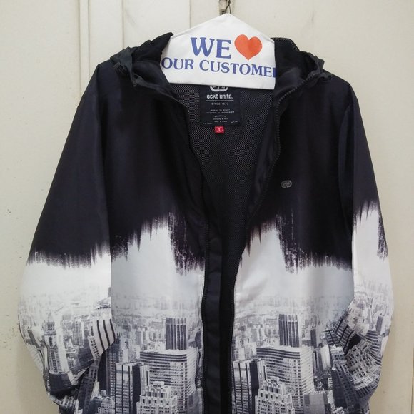 Marc Ecko Full Zip "City Edition" Hooded Light Jacket - Picture 3 of 4